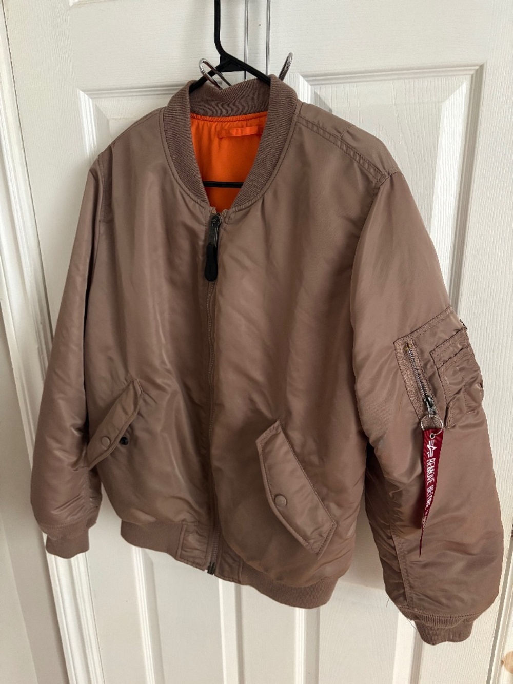 alpha industries women’s jacket XL dusty pink